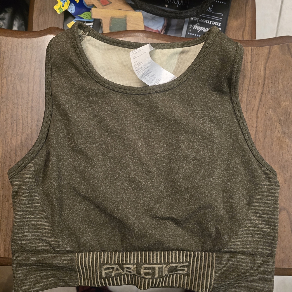 Fabletics Dark Olive Women's Crop Top